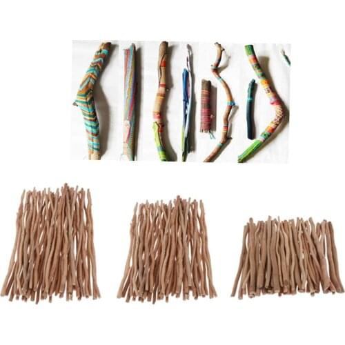 50pcs Natural Wood Rustic Rods DIY Wood Creative Art Woodworking Material