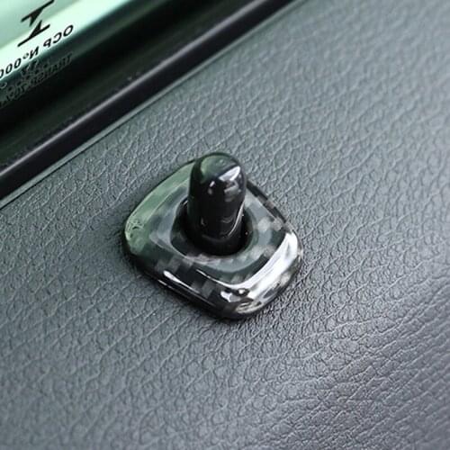 ABS 4pcs Car Door Lifting Covers Trim Sequins Decals For BMW X1 F48 2016-18 X2 F39 2018 Carbon Fiber Style