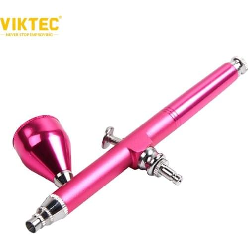 Viktec Aluminum Airbrush With 13cc Cup Mini Air Car Paint Gun Dual Action Airbrush for Food Decoration Nail Art Tatoo