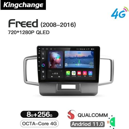 Kingchage Octa-Core Android 11 Car Video Navigation Player Multimedia For Honda Freed 1 2008 - 2016 Radio Stereo BT GPS Wifi