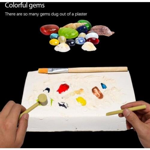 DIY Mining Crystal Pirate Treasure Gem Archaeology Model Learning Education Collection Funny Exploration Gifts Toys for children