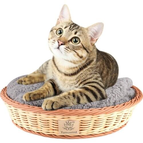 Cat House Basket Cat Cushion Bed for Cat Small Dogs Puppy Nest Sleeping Playing Mat Rabbits Bed Small Animal Pets Supply Summer