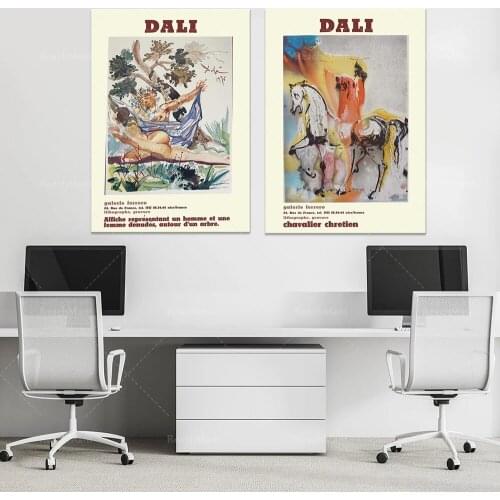 Double Dali-Salvador Dali Art Collection 2 Affiche de conception Dali-Chavalier Chrétien Exposition Affiche Publicité Exposition