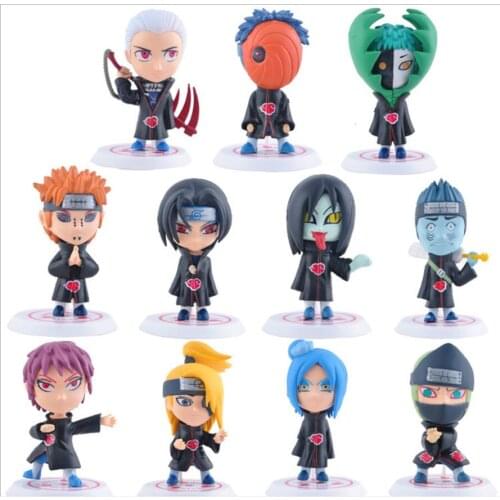 6Pcs/Set 11 style anime Q Version 17 Naruto sasuke Figure Set Figurine PVC Toy Action Figure Japanese model builiding Classic