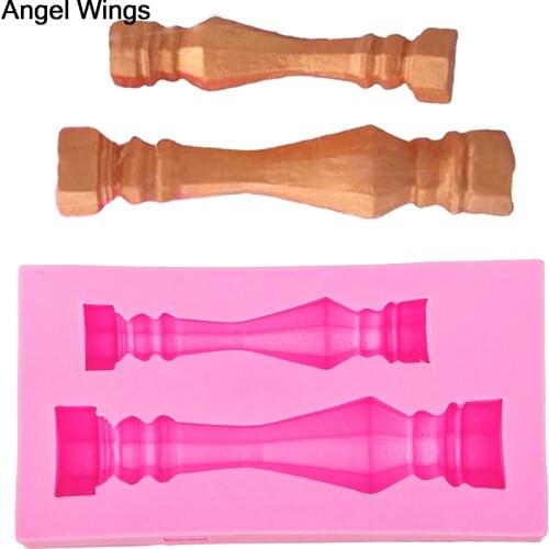 Food grade silicone mold 3D Reverse forming Fondant Cake Pillar shaped for Polymer Clay Chocolate Decoration Tools F1213