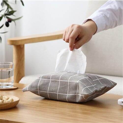 Cotton And Linen Exquisite And Simple Wet Wipes Dispenser Holder Case for Home Office Store Dustproof Tissue Storage Box