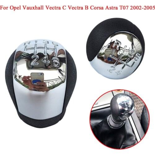 Chrome 5/6 Speed Car Gear Shift Lever Knob Shifter HandBall For Opel Vauxhall Vectra C Vectra B Corsa Astra 2002 2003 2004 2005