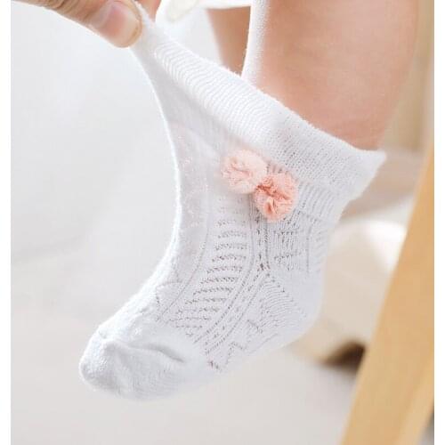 Newborn Infant Short Sock Kid Child Girls Summer Cotton Mesh Cute Funny Lace Frilly Ruffle Princess Sock Kawaii Baby Accessories