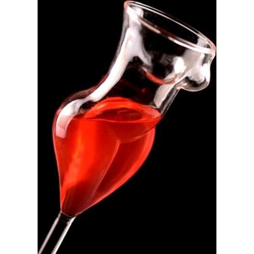 Creative Wine Glass Cup Human Body Shape Bottles Whiskey Beer Glass Cocktail Champagne Glasses Cup For Bar KTV Decor