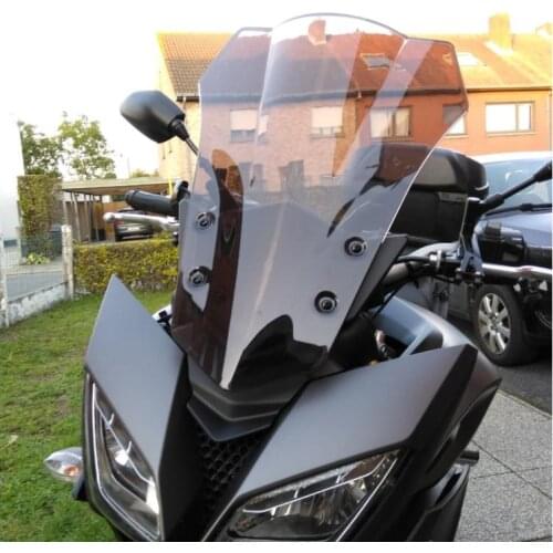 Windshield WindScreen For 2015 2016 2017 Yamaha FJ 09 MT09 MT-09 Tracer Smoke Black Iridium Motorcycle Double Bubble Screen