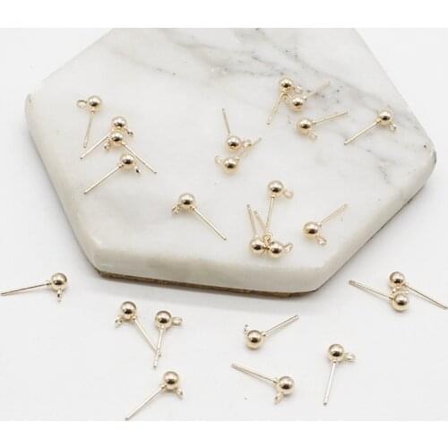 20pcs/lot4MM metal band hoop earring accessories DIY handmade earring material 15MM earring making