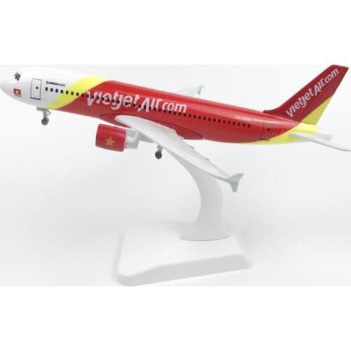 Alloy Metal Vietnam VietJet Air A320 Airlines Airplane Model VietJet Airbus 320 Airways Plane Model Aircraft Kids Gifts 20cm