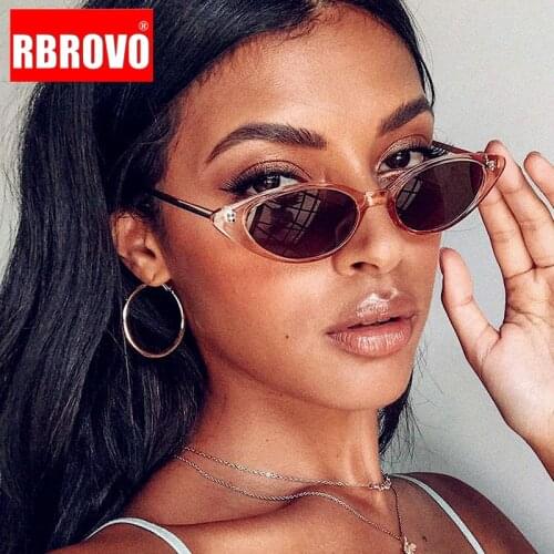 RBROVO Small Cat Eye Womens Sunglasses 2021 Vintage Luxury Glasses Women Designer Eyeglass Leopard Shades Gafas De Sol Mujer