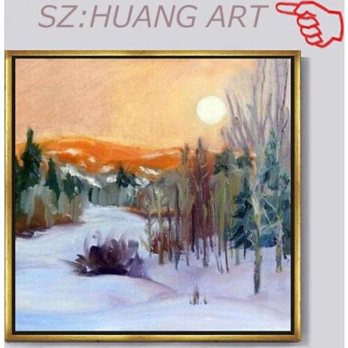 Contemporary art Landscape Rural style oil paintings Spring scenery Utrecht Canvas hand painted High quality Wall pictures