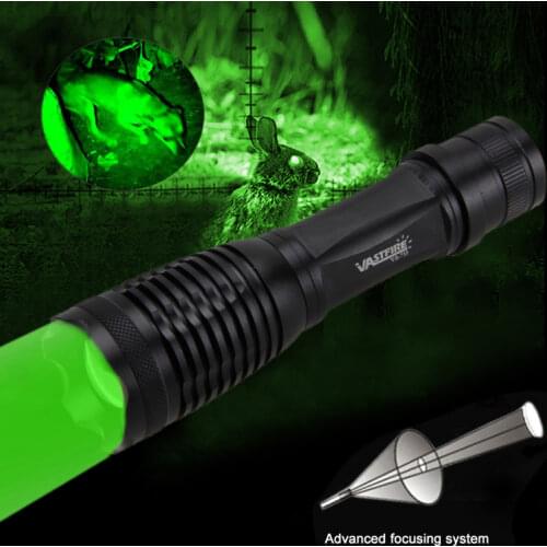 5000LMs Led Hunting Flashlight White/Green/Red Tactical Rifle Lantern Outdoor Airsoft Gun Torch+Switch+Rfile Mount+18650+Charger