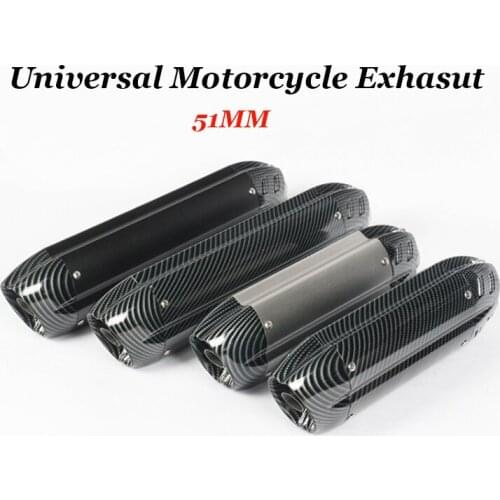 370 470mm universal motorcycle rc 51mm exhaust pipe muffler moto mivv for cb650f cb1000r cbr250r er6n sv650 crf 230 z800 r1
