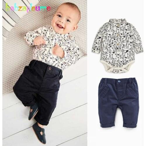 2Piece/3-24Months/Spring Autumn Newborn Clothing Sets Gentleman Baby Suit Long Sleeve Rompers+Pants Infant Boys Clothes BC1027