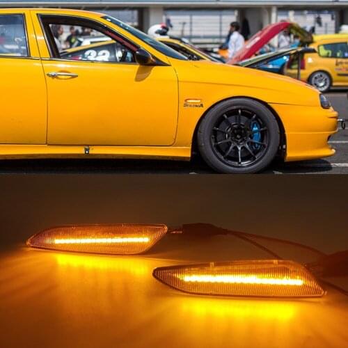 1Pair LED Dynamic Side Marker Light Arrow Turn Signal Blinker Lamps For Alfa Romeo 156 147 For Fiat Tipo Lancia Delta 3 Ypsilon