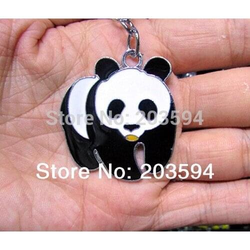 10Pcs/lots Alloy Enamel Chinese Panda Key chains