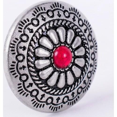 10X Turquoise Red Western Equestrian Cowboy Bridle Saddles Conchos Screwback