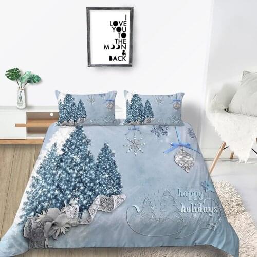 2/3 Pieces 3D Snowflake Christmas Tree Bedding Set Children Duvet Cover Set Fashion Can Be Customized Home Textile