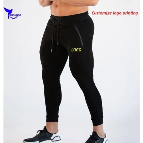 2020 Quick Dry Running Jogging Sweatpants Men Cotton Gym Fitness Pants Bodybuilding Bottoms Training Sportswear Trousers Custom