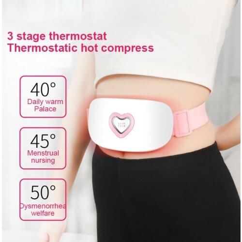 3Models Heating Warm Palace Waist Menstrual Pain Relieve Vibrating Massager Women Stomachache Waist Protector Device