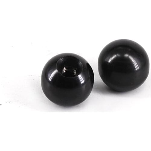 5pcs Bakelite Ball Knobs Iron Insert Black Ball Handle Machine Tool Replacement M6/M8/M10/M12 Ball Lever Knob