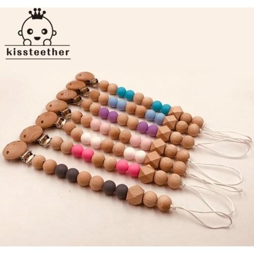 7pcs Pacifier Clip Holder Soothie Teething Dummy Baby Products Girl Boy Funny Silicone Teether Shower Gift Attache Sucette