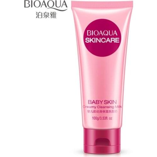 BIOAQUA Baby Facial Cleanser Muscle Exfoliating Cleansing Moisturizing Nourishment Exfoliating Foaming Cleanser 100ml
