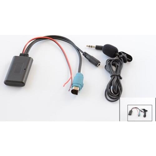 Bluetooth 5.0 AUX IN Music Adapter Microphone Cable For Alpine KCE-236B 9870/9872 CD RADIO