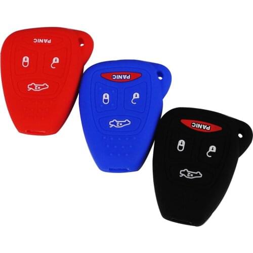 Kutery 4 Buttons Remote Key Case Silicone Protect Shell For Dodge Charger Durango Magnum Chrysler 300 Aspen Jeep Grand