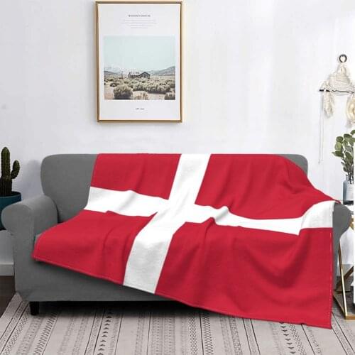 Denmark Flag Danish Patriotic Blankets Fleece Decoration Country United Warm Throw Blanket for Bedding Bedroom Bedspreads