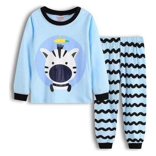 Children Pajamas 2pcs Short Sleeve Cartoon Kids Sleepwear Baby Girl Clothes Sleep Suit Autumn Cotton Child Pyjamas Boy Nightwear