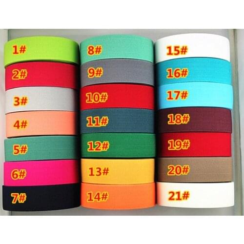 Hot sale 4cm wide elastic webbing for clothing sports wear belt 1.6 inch underwear elastic band 21colors