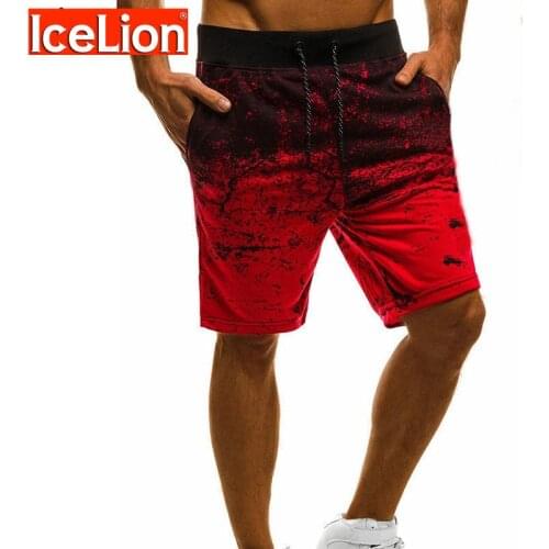 IceLion 2021 Summer New Shorts Men Fitness Clothing Mens Shorts With Pockets Trendy Hip Hop Slim Loose Breathable Casual Shorts