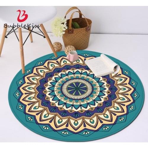 Bubble Kiss Round Carpet Ethnic Printed Carpets For Living Room Modern Home Rugs Bedroom Decor Coffee Table Non-Slip Area Rug