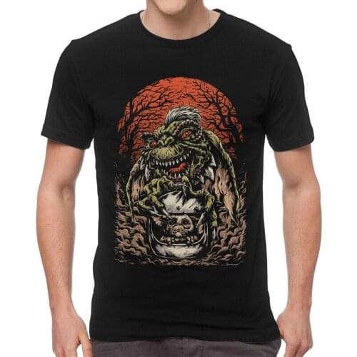 Male GREMLINS GIZMO T-Shirt Novelty 80s Movie Gremlin Mogwai Monster Horror Retro Sci Fi Tshirt Short Sleeve T Shirt Cotton Tee