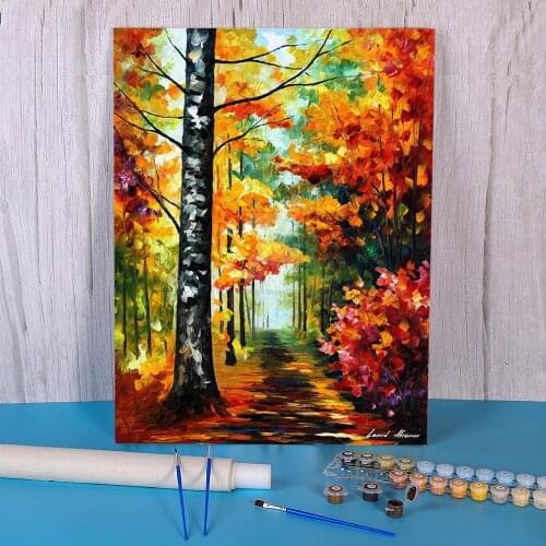 Autumn Soul Time DIY Paint By Numbers Set Acrylic Paints 50*70 Picture By Numbers Photo Home Decor For Adults For Handicraft