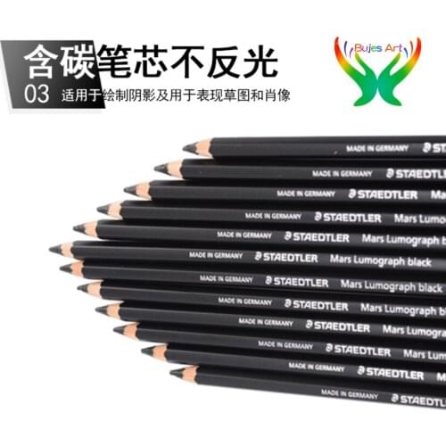 Staedtler 6/12/20/24 pc/set Sketch pencil suit iron box set Black / blue pen Multiple grayscale for student art supplies