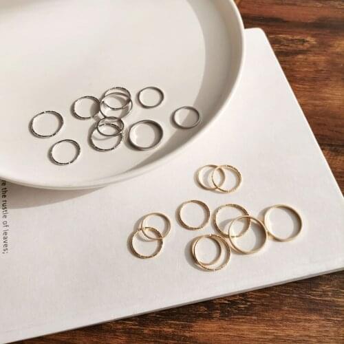 Metal ring set for women temperament niche plain ring ins style fashion thin index finger rings
