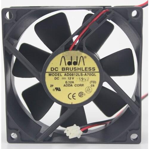 New original AD0812LS-A70GL 8025 12V 0.12A 8cm chassis power cooling fan