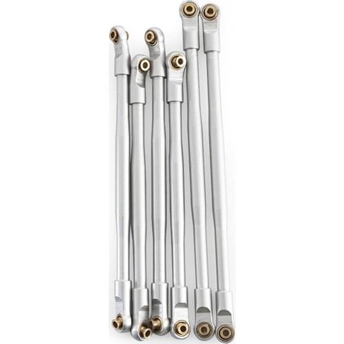 6pcs 1/10 Aluminum Alloy Upgrade Pull Rod Set for Axial RBX10 RC Crawler Car Buggy Upgrade Parts