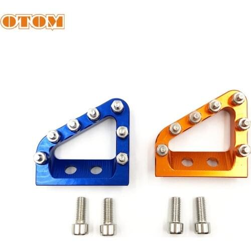 OTOM Motorcycle CNC Rear Foot Brake Pedal Lever Step Tip Plate For KTM 125 150 250 300 350 450 500 SX SXF EXC EXCF XC XCF XCW