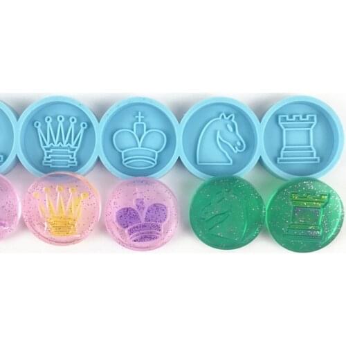 9 Pcs International Chess Piece Epoxy Resin Mold Chessman Toy Silicone Mould DIY Crafts Casting Tools