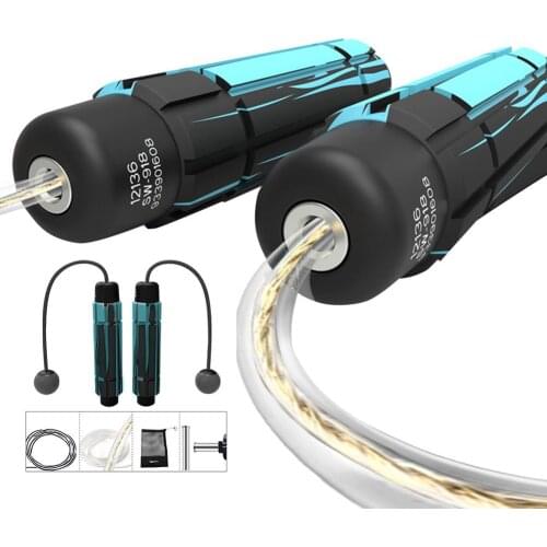 Skipping Rope Tangle-Free With Ball Bearings Rapid Speed Jump Rope Cable Memory Foam Handles Ideal For Training Endurance Gym