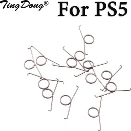 TingDong 300pcs FOR PS5 L2 R2 Trigger Button Spring metal Replacement R2 L2 Trigger Buttons for Dualshock 5 PS5 DS5 Controller