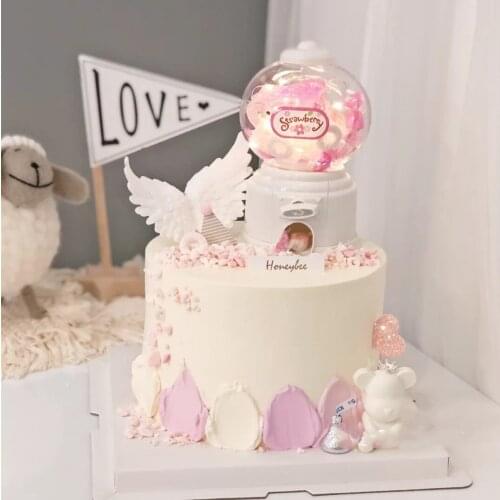 Birthday Cake Decora Vending Sweets Candy Machine Kids Mini Bank Chocolate Box Children Money Saving Bank Kids Favors Party Gift