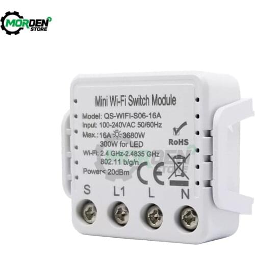 6A Tuya Wifi DIY Smart Switch Led Light Smart Life Push Module Support Relay Timer Work with Google Home Dropship