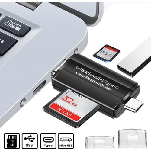 SD Card Reader USB 2.0 Card Reader Micro TF SD Reader Smart Memory Card Adapter Type C Cardreader USB 2.0 Micro OTG for Laptop